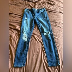 Kancan women’s Distressed Blue Jeans